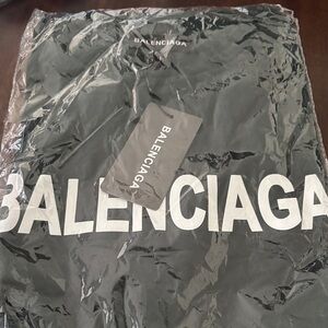 Balenciaga Black and White Logo Tee